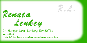 renata lenkey business card